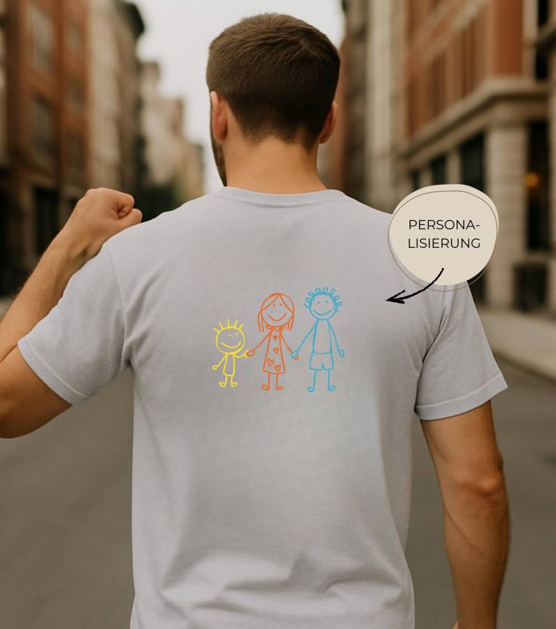 Kinderzeichnung T-Shirt Personalisiert, Zeichnung Kind Geschenk Für Papa Und Mama, Weihnachten, Geschenkidee von mydisea