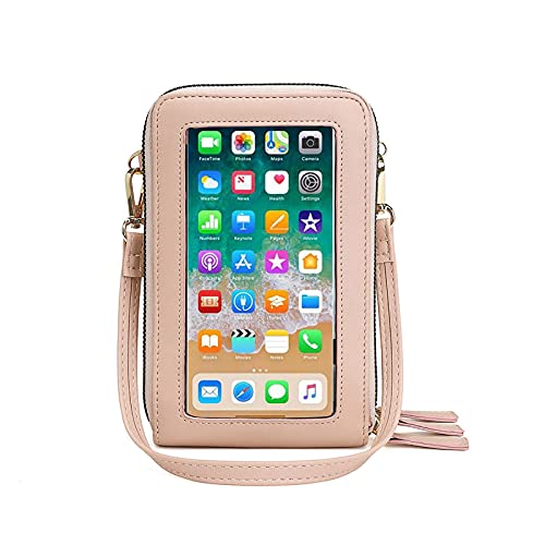 myfriday Touchscreen Handy Umhängetasche für Damen Kleine Wasserdicht Handytasche Crossbody Schultertasche Handtasche mit 3 Haupttaschen & Kartenfächer von myfriday