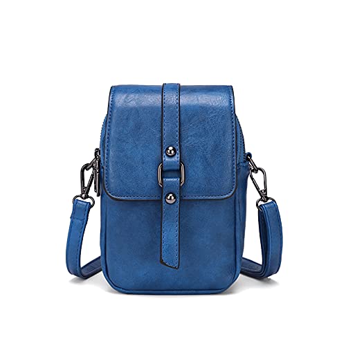 myfriday Vintage Umhängetasche für Damen Kleine Schultertasche Handtasche Messenger Bag Handytasche mit 2 Haupttaschen & Kopfhörerloch von myfriday