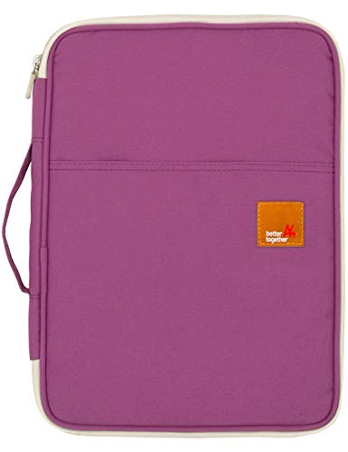 A4 Dokumente Tasche Ordner Multifunktions Dateien Organizer Messenger iPad Handtasche Lagerung Inhaber für Reise Urlaub Büro 35 * 26 * 3,5 cm (lila) von mygreen