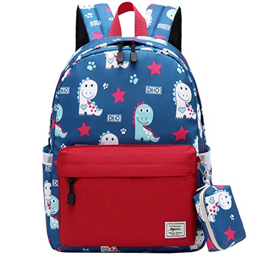 Kinderrucksack Jungen, Mygreen Schultasche Kleinen Schulranzen Jungen Buch Rucksack Rucksack für Kinder Rucksack mit Brustgurt Rot von mygreen