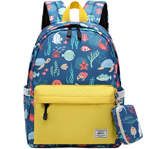 Mygreen Rucksack für Baby Mädchen Jungen Vorschulkinder Rucksack mit Münzgeldbeutel, Kleinkind, Kind, Kindergarten Rucksack für Mädchen, Jungen Fisch Seestern Schildkröte Krebs Gras Druck Gelb Mygreen Rucksack für Baby Mädchen Jungen Vorschulkinder Rucksack mit Münzgeldbeutel, Kleinkind, Kind, Kindergarten Rucksack für Mädchen, Jungen Fisch Seestern Schildkröte Krebs Gras Druck Gelb von mygreen