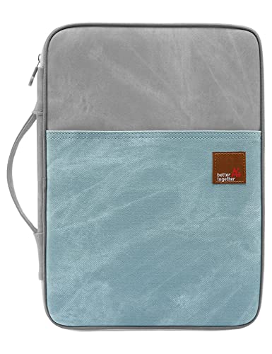 Segeltuch Portfolio Schreibmappe Tablettasche Ordnungsmappe Tragbare Aktenmappe mit Reißverschluss Dokumententasche für Kleingeräte Handy Tablet iPad Papier Notizbuch Stift Rotwein von mygreen