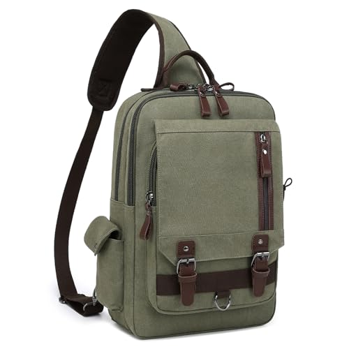 mygreen Retro-Schultertasche, Kuriertasche, Radfahren, Sport, Umhängetasche, Armeegrün, Größe XL, X-Large von mygreen