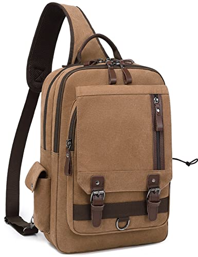 mygreen Canvas Crossbody Messenger Bag Shoulder Sling Backpack Travel Rucksack, XL, X-Large, Sling Bag von mygreen