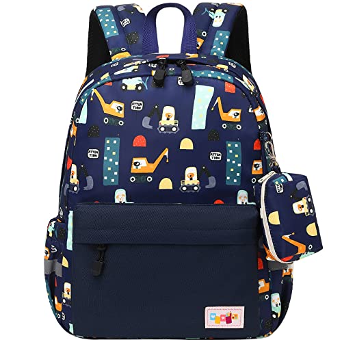 mygreen Kid Buch Rucksack Baby Kind Schultasche Kindergarten Daypack Tagestasche Cartoon Geldbörse Truck Blau von mygreen