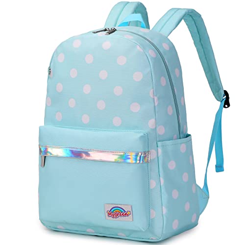 mygreen Mädchen Schultasche Teenager Schulrucksack Jugendliche Rucksack Schule Daypacks Kinder Groß Schulranzen Wasserdicht Wasser Blau von mygreen