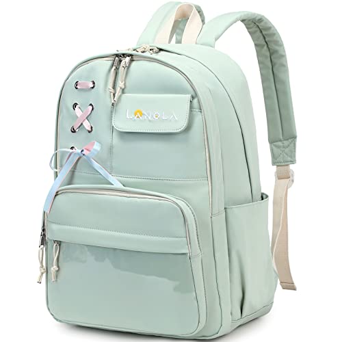 mygreen Teenager Mädchen Schulrucksack Casual Wandern Tagesrucksack Büchertasche Grundschule Mittelschule Damen College Hellgrün von mygreen