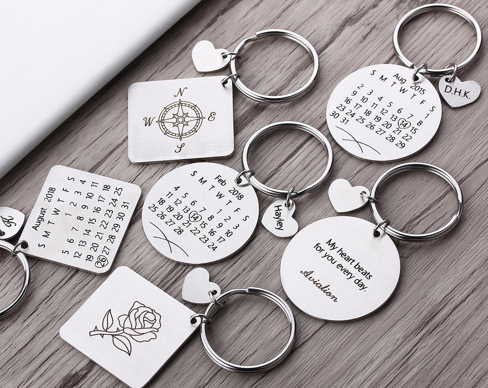 Personalisierter Kalender Schlüsselanhänger - Gravierter Handgestempelt Für Besondere Tage Jahrestagsgeschenk Weihnachtsgeschenk Personalisierter Kalender Schlüsselanhänger - Gravierter Handgestempelt Für Besondere Tage Jahrestagsgeschenk Weihnachtsgeschenk von myhandword
