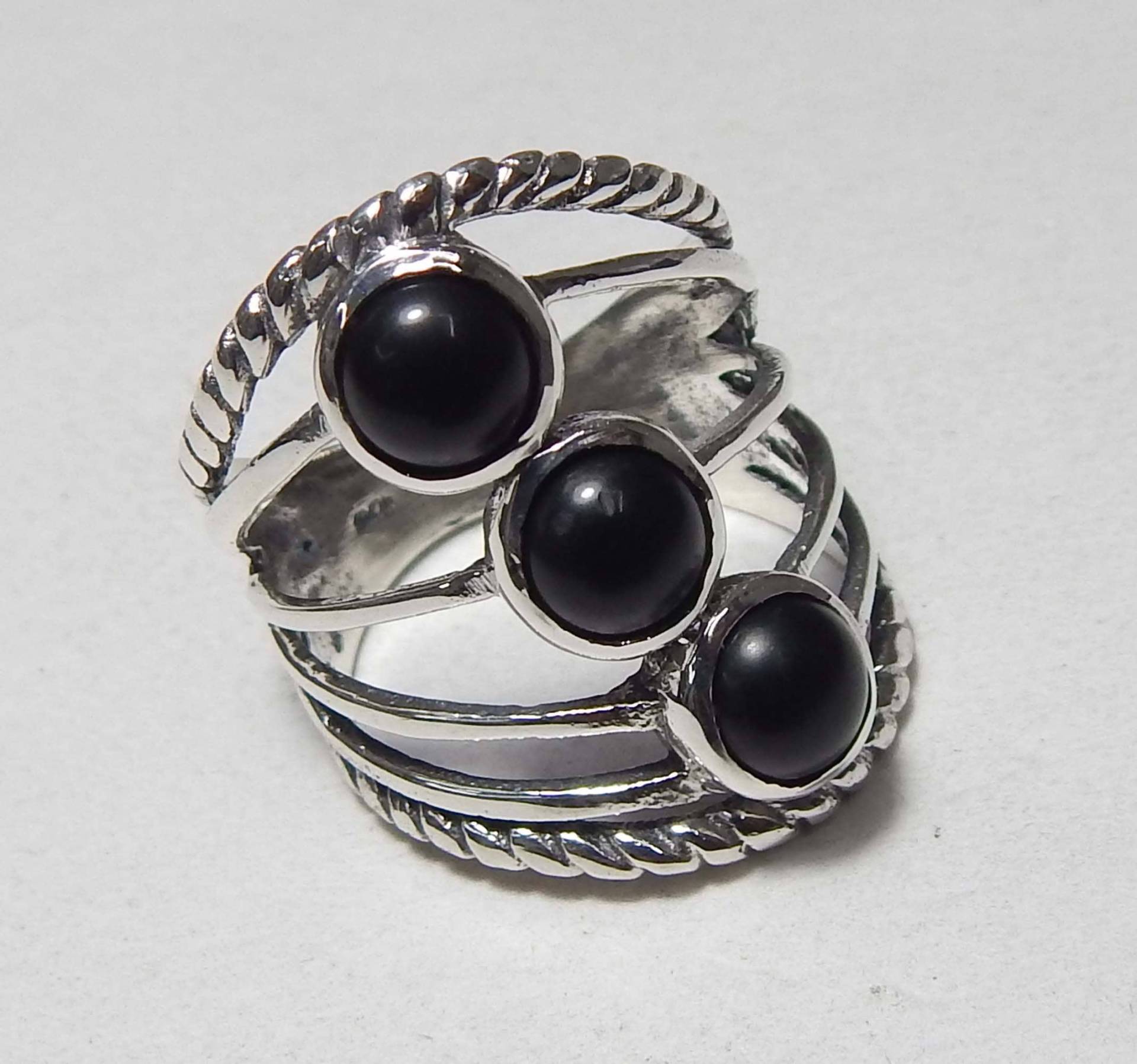 6mm Runde Form Natürlichen Schwarzen Onyx Edelstein Ring, 925 Sterling Silber Handgemachte Designer Schöne Ring von myhealingworld