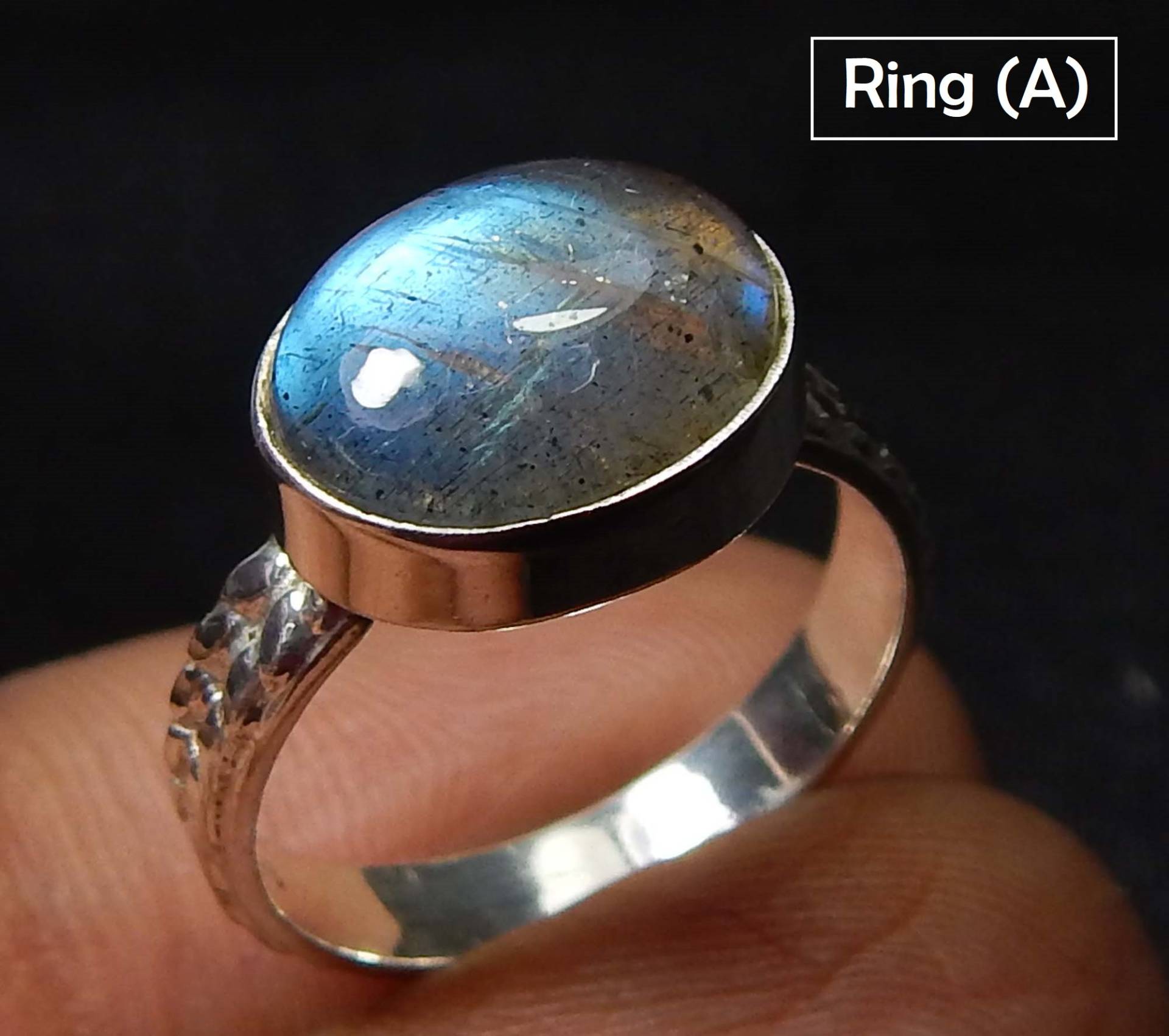 Aaa Qualität Blue Fire Labradoit Ring, 9x11mm Ovale Form Labradorit Edelstein 925 Sterling Silber Handgemachte Designer Ring von myhealingworld