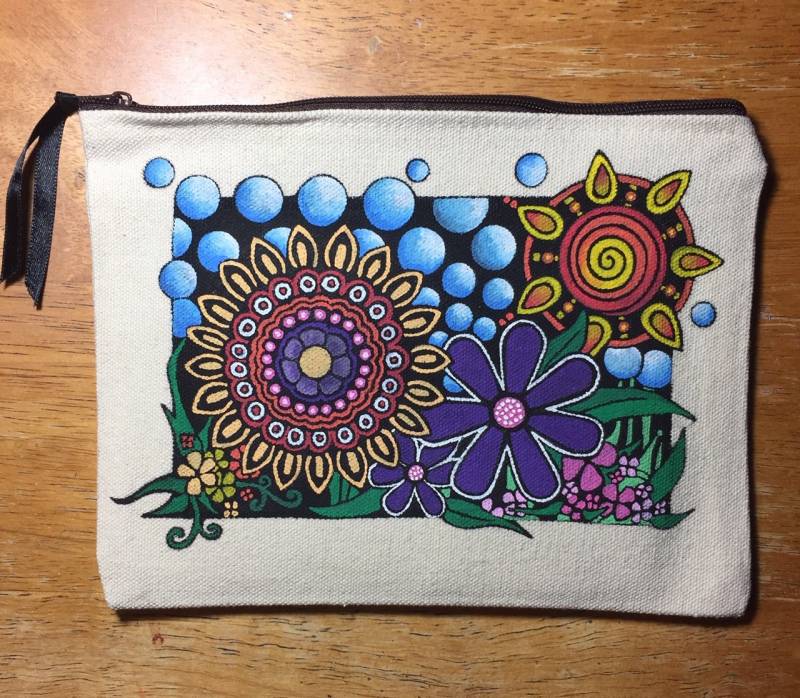 Handbemalte Canvas Make-Up/stiftetasche - Verschiedene Designs von myheartandsoles