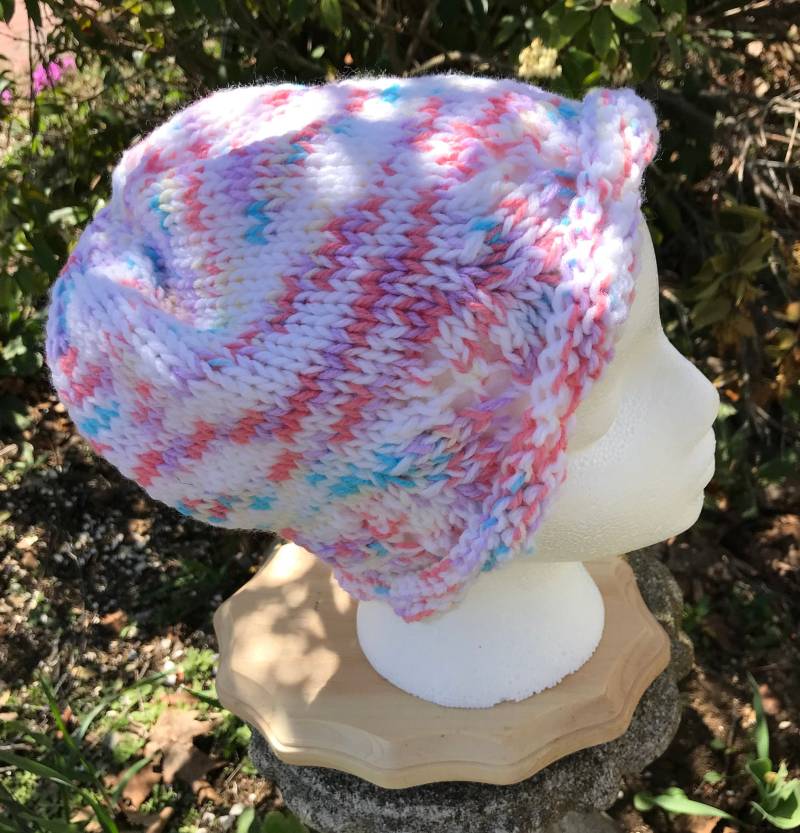 Pastell Spitzen Eingefasst Strickmütze von mykoalakrafts