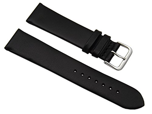 myledershop 20mm Weiches Kalbsleder Uhrenarmband Schwarz Silberfarbende Dornschließe inkl Montageanleitung myledershop 20mm Weiches Kalbsleder Uhrenarmband Schwarz Silberfarbende Dornschließe inkl Montageanleitung von myledershop