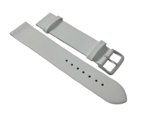 myledershop 20mm Weiches Kalbsleder Uhrenarmband Weiß Silberfarbende Dornschließe inkl Montageanleitung myledershop 20mm Weiches Kalbsleder Uhrenarmband Weiß Silberfarbende Dornschließe inkl Montageanleitung von myledershop