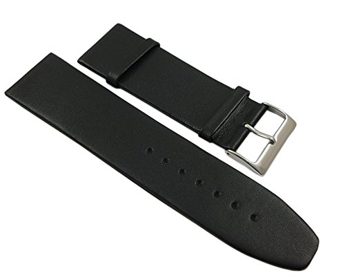 28mm Extra Breites Kalbsleder Uhrenarmband Schwarz Silberfarbende Dornschließe inkl. Myledershop Montageanleitung 28mm Extra Breites Kalbsleder Uhrenarmband Schwarz Silberfarbende Dornschließe inkl. Myledershop Montageanleitung von myledershop