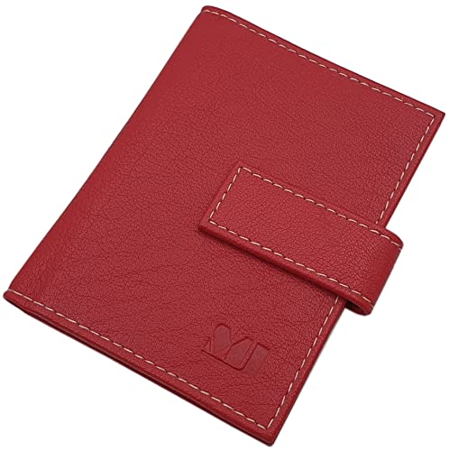 XXL Büffel Leder Kreditkartenetui/Kartenetui/Visitenkartenetui/Scheckkartenetui/Kartenmäppchen MJ-Design-Germany RFID & NFC Schutz (Rot) von myledershop