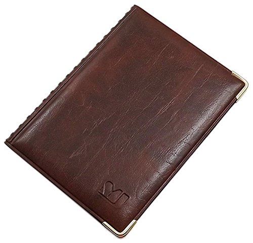 Exclusives Ausweisetui / Ausweishülle / Kreditkartenetui mit Schutzecken aus Metall 12 Fächer MJ-Design-Germany Made in EU Designs (Design 2 / Braun) von myledershop