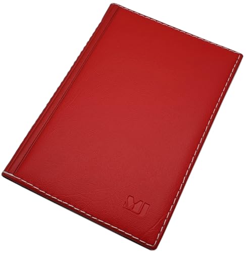 Große Elegante Ausweismappe 4 Fächer MJ-Design-Germany Made in EU (Design 1 / Rot) von myledershop