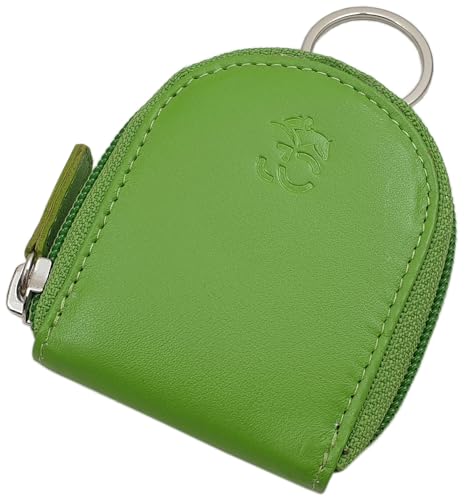Rind-Nappa Leder Münzbörse/Geldbörse/Geldbeutel/Portemonnaie mit Schlüsselring (Grün) von myledershop