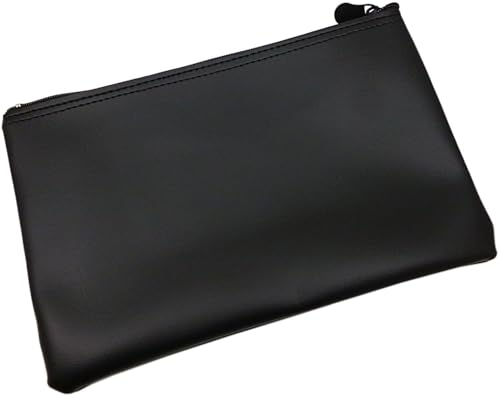 myledershop XXL Banktasche/Bankmappe/Geldmappe/Geldtasche/Geldbörse/Bank Etui in Schwarz von myledershop
