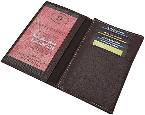 myledershop MJ-Design-Germany Ausweisetui Kreditkartenetui Büffelleder in 3 Farben, Braun, One Size von myledershop