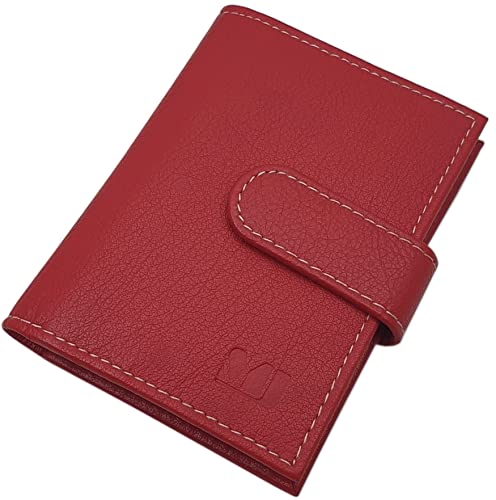 myledershop MJ-Design-Germany XXL Kreditkartenetui Büffelleder für 22 Scheckkarten in 3 Farben, Rot, One Size von myledershop