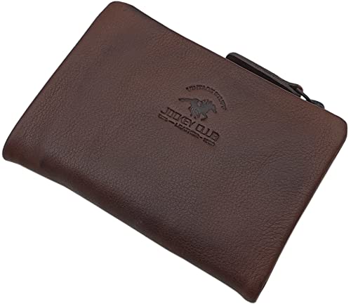 myledershop Rindleder Geldbörse/Geldbeutel/Portemonnaie/Portmonaise/Geldtasche/Portmonee mit RFID & NFC Schutz (Braun) von myledershop