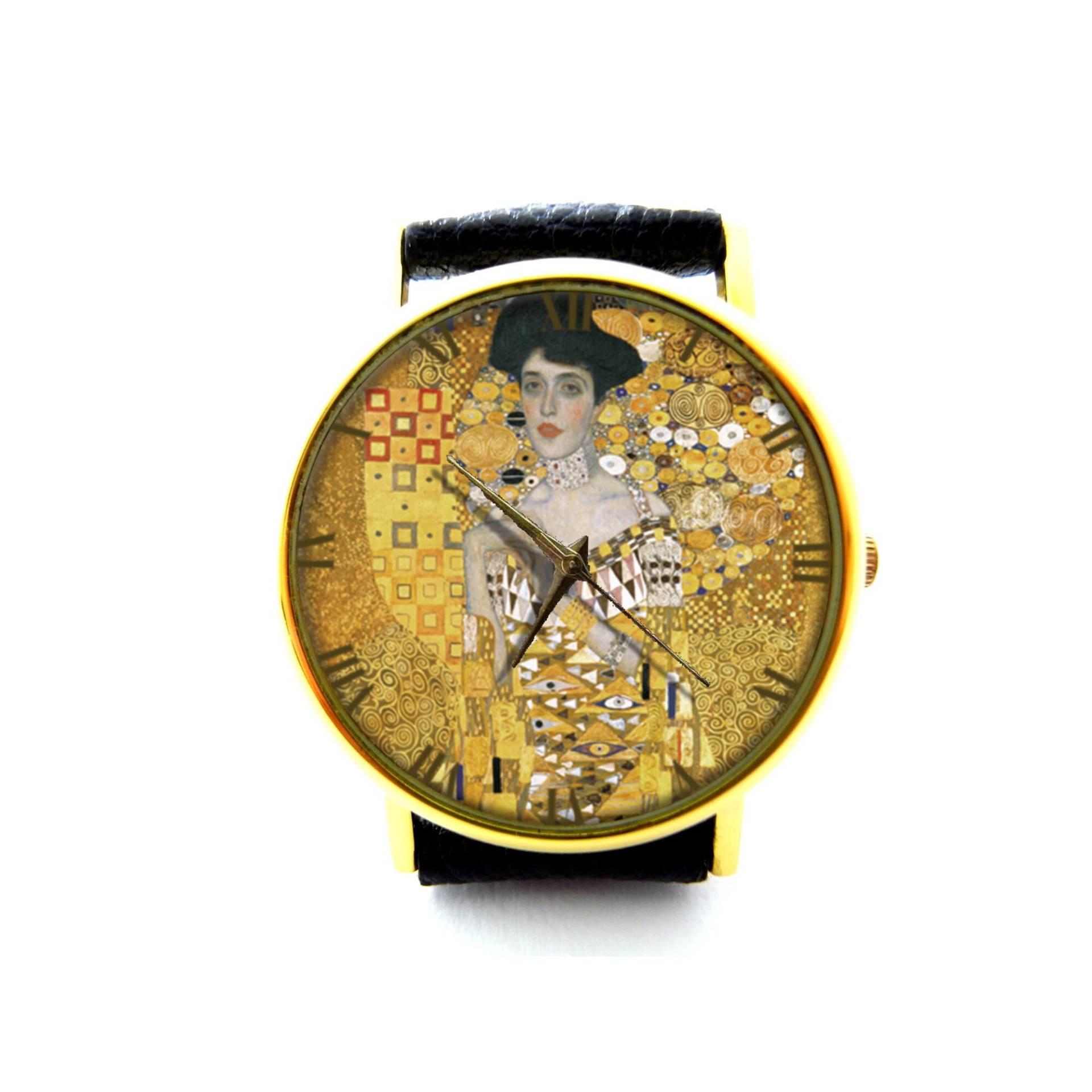 Gustav Klimt Es Golden Desire Lederuhr, Art Damenuhr, Unisex Uhr, Jewelry Gustav Klimt Es Golden Desire Lederuhr, Art Damenuhr, Unisex Uhr, Jewelry von mylittlething4u