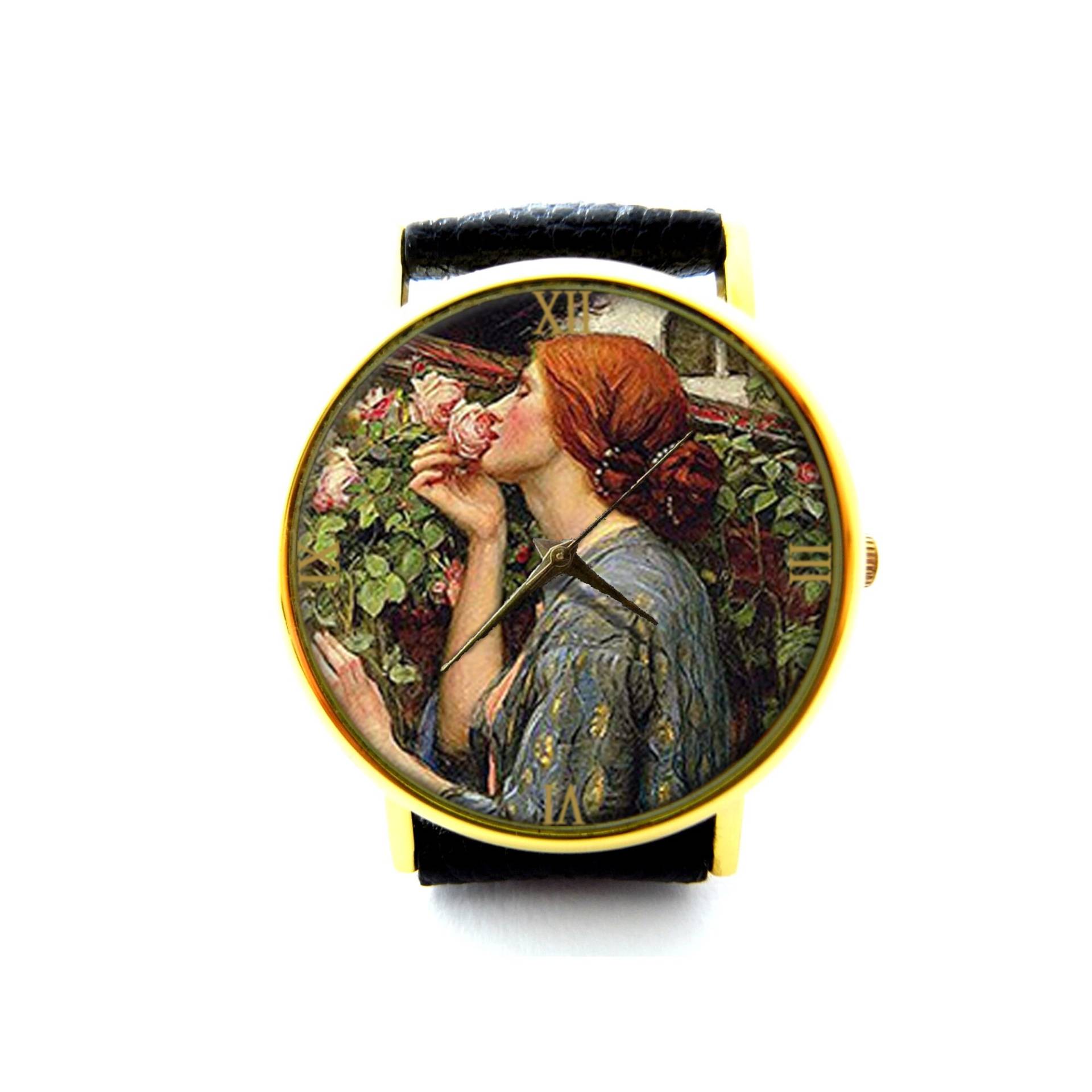 The Soul Of Rose Kunst Lederuhr, John Waterhouse Damenuhr, Unisex Uhr, Art Schmuck, Vintage Style Schmuck The Soul Of Rose Kunst Lederuhr, John Waterhouse Damenuhr, Unisex Uhr, Art Schmuck, Vintage Style Schmuck von mylittlething4u
