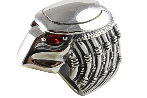 Predator Ring Alien vs. Predator Skull Biker Silberring 925 Silber (59 (18.8)) von myringshop
