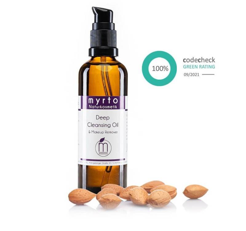 myrto Naturkosmetik Gesichts-Reinigungsöl Detox Cleansing Oil & Makeup Entferner, Codecheck: 100% EMPFEHLENSWERT (grüner Ring) von myrto Naturkosmetik