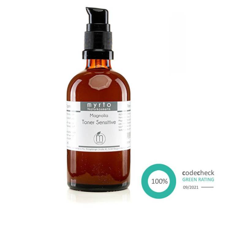 myrto Naturkosmetik Gesichtsfluid Bio Magnolia Toner Sensitive - für empfindliche Mischhaut, mit Hyaluron, gegen unreine Haut, lindert Hautreizungen & Rötungen von myrto Naturkosmetik