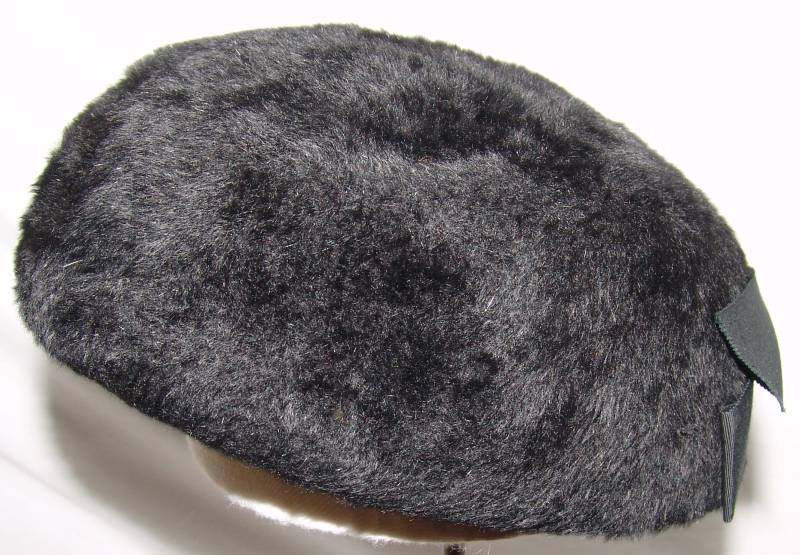 Herzogin Vtg Womens Schwarz Hut Amv New York Kunstfell 21 3/4 Derby Formale Kirche Beerdigung Fascinator von myrustygold