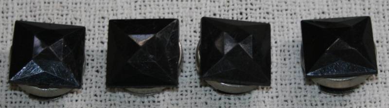 Lot 4 Stk Passende Vtg Jahrgang Button Cover Nony New York Schwarz Square Multi-Faceted von myrustygold