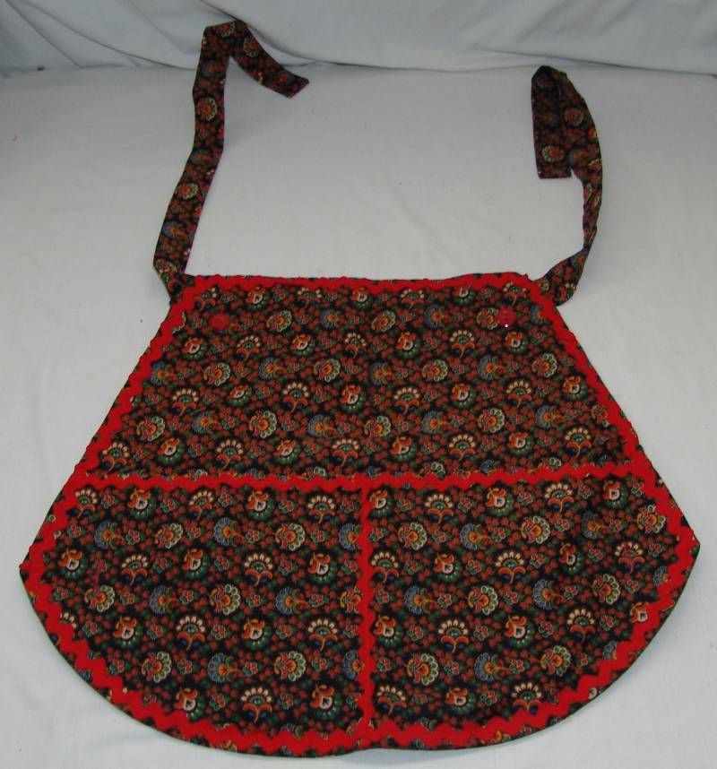 Vtg Schürze Ei Raffung Krawatte Um Taille Taschen Ric Rac 1960Er Jahre von myrustygold