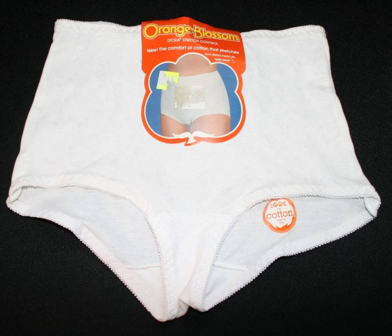 Womens Vtg Nwt Lycra Stretch Orangenblüten Strecken Mates Steuern Girdle Slip Sz L Elfenbein Floral Doppelt Verstärkte Crotch von myrustygold