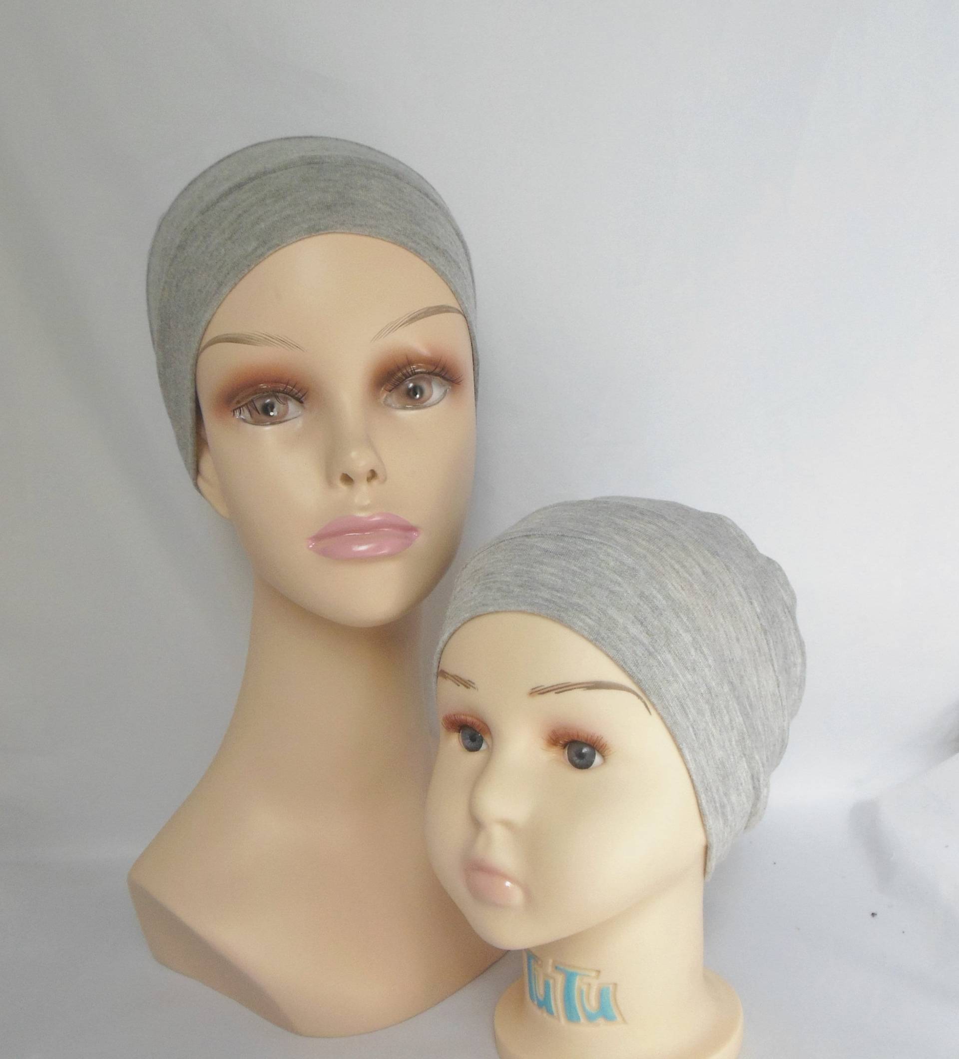 3-Naht Silber Grau Rayon Jersey Turban, Kind Chemo Kopfbedeckung, Kleinkind Krebs Patient Haarabdeckung von myscap