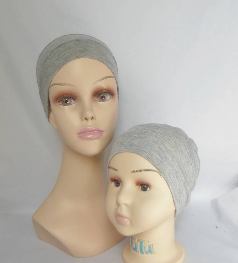 3-Naht Silber Grau Rayon Jersey Turban, Kind Chemo Kopfbedeckung, Kleinkind Krebs Patient Haarabdeckung von myscap