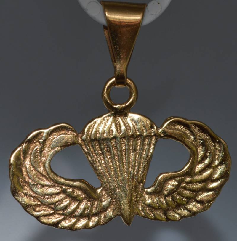 Army Fallschirmjäger Sprung Flügel 14K Vergoldet Oder Sterling Silber von mysilvershoppe