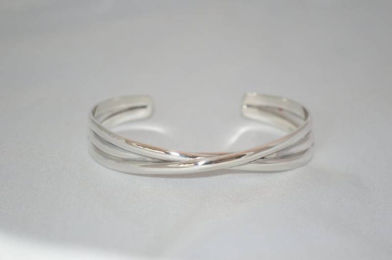 Massiver 925Er Sterlingsilber Designer Inspiriert Jaf Tripple Cross Cuff Style Armband Handgemacht von mysilvershoppe