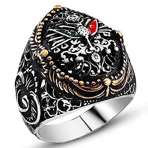 Massives 925 Sterling Silber Vav Design Ottomane Wappen Herren Ring Metall nicht bekannt, Metall, nicht bekannt von mysilverworld
