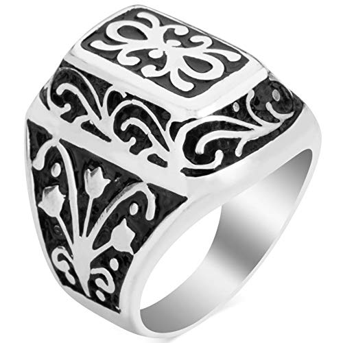 mysilverworld Kurtlar Vadisi Herrenring aus massivem 925er-Sterlingsilber, Tal der Wölfe (11), NA, NA von mysilverworld