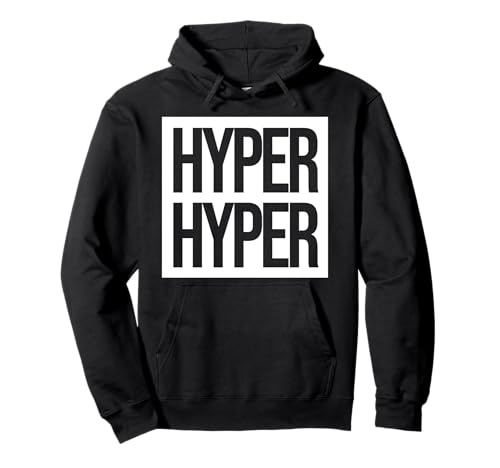 HYPER HYPER | 90er Techno Rave Festival Pullover Hoodie von mytechnoshirts