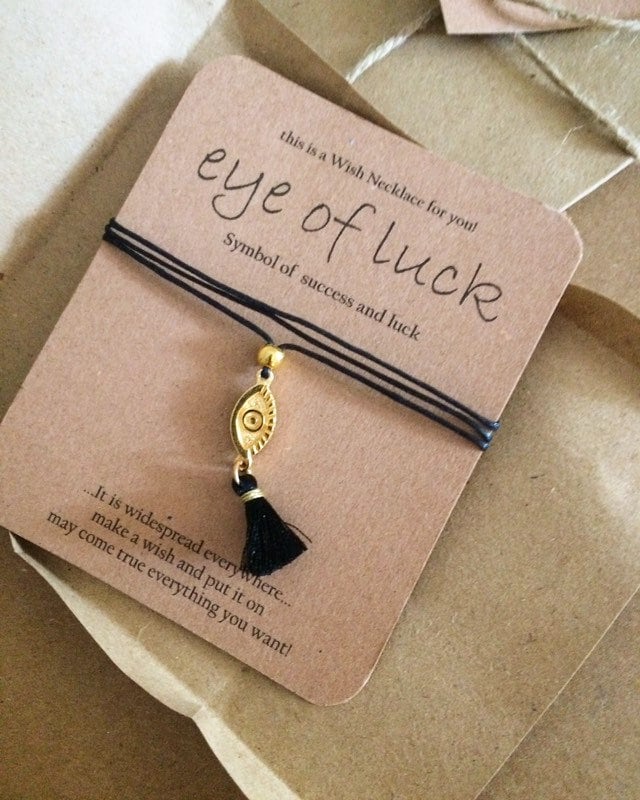 Wunsch Halskette, 2023 Glückskette, Neujahr Gif, Geschenk Für Gastgeberin, Gastgeschenk, Gouri Weihnachtsgeschenk, Neujahrsgeschenk, Unter 10 von mytreehandmade