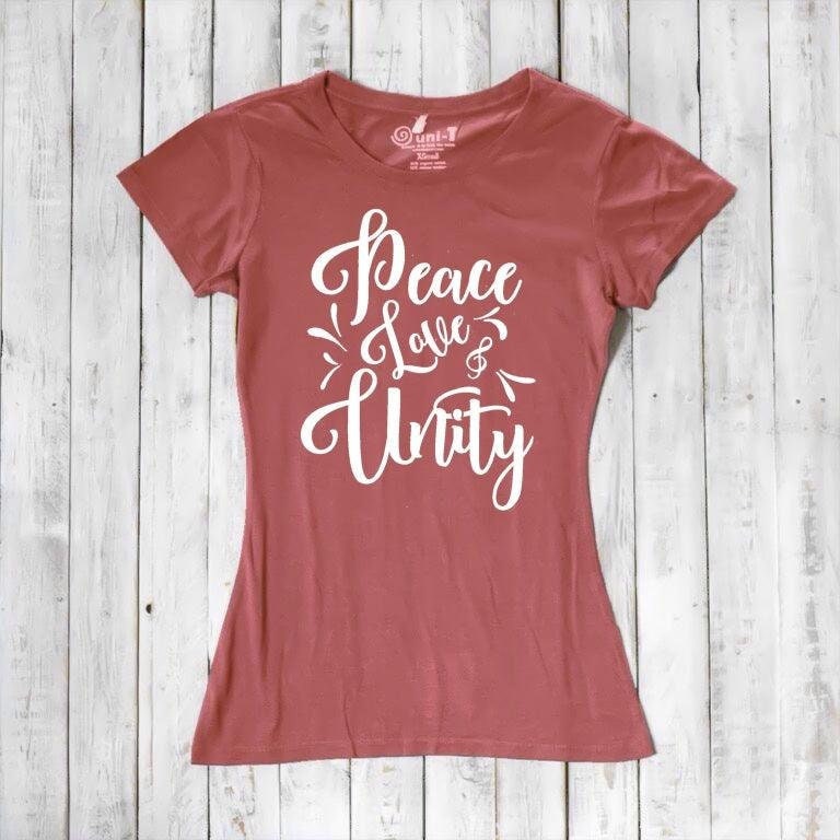 Peace T-Shirt Bambus Bio-Baumwolle T-Shirt, Umweltfreundlicher Druck von myuniT