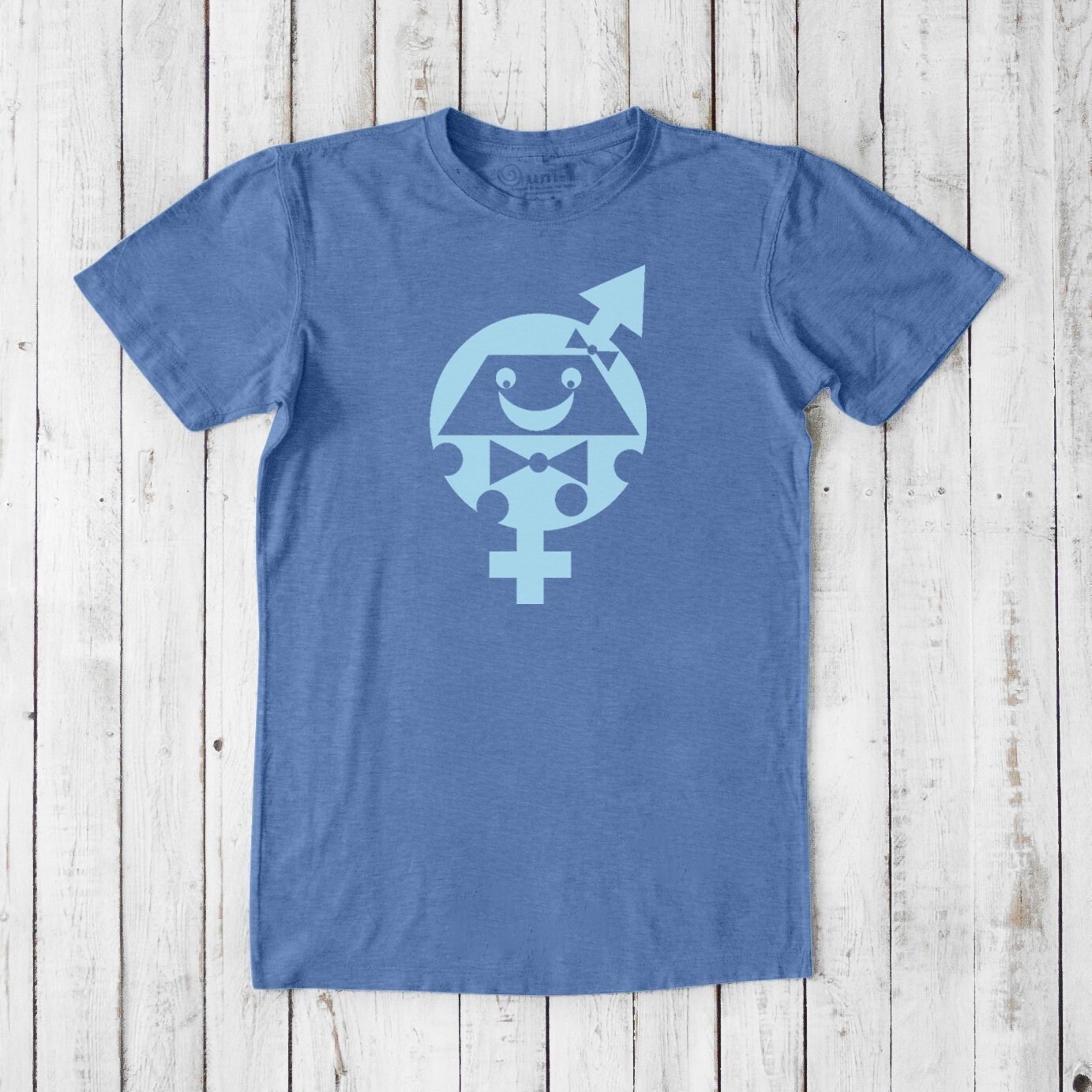 Transgender Rechte T-Shirt Bambus Bio-Baumwolle, Handbedruckt von myuniT