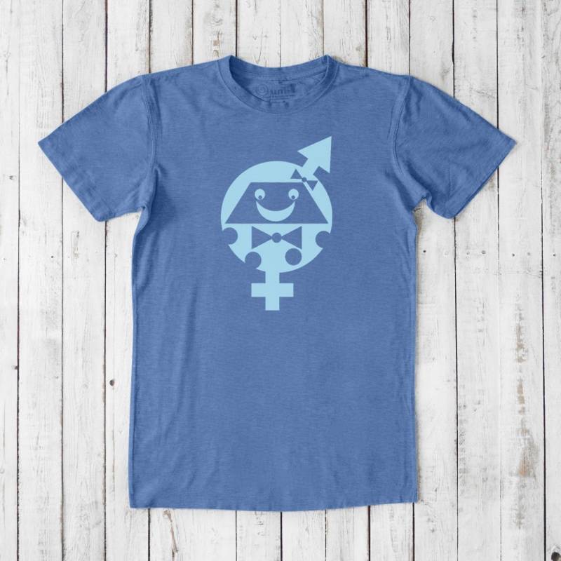 Transgender Rechte T-Shirt Bambus Bio-Baumwolle, Handbedruckt von myuniT