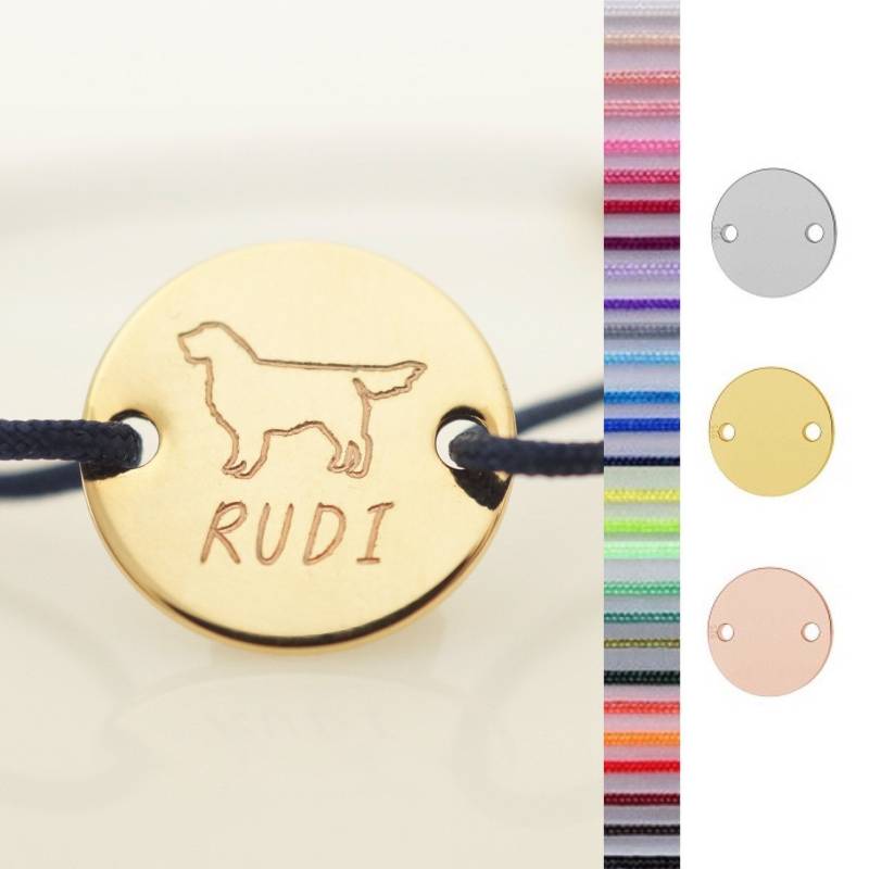Armband Gravur Nylon Hund Tier Welpe Haustier Freundschaftsarmband Verstellbar Golden Retriever Mops Beagle Labrador Dackel Geschenk von myvenajwls