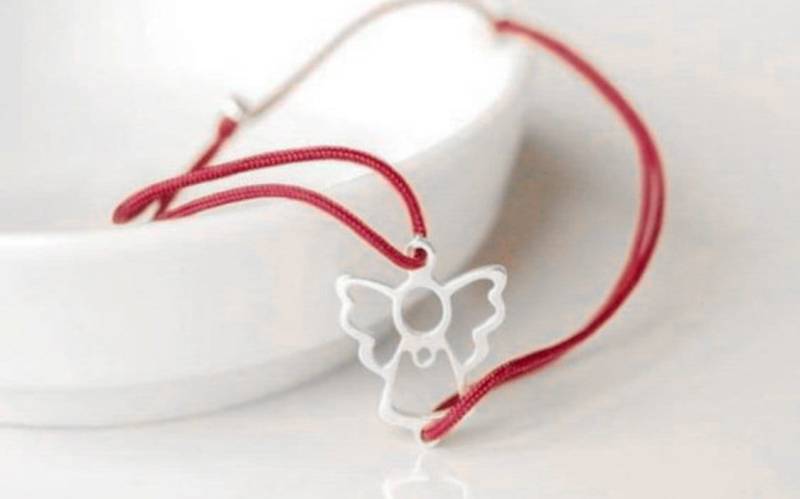 Armband Taufe Engel 925 Sterling Silber Armkette Freunschaftsband Glücksband Taufschmuck Glücksbringer Geschenk Kommunion von myvenajwls